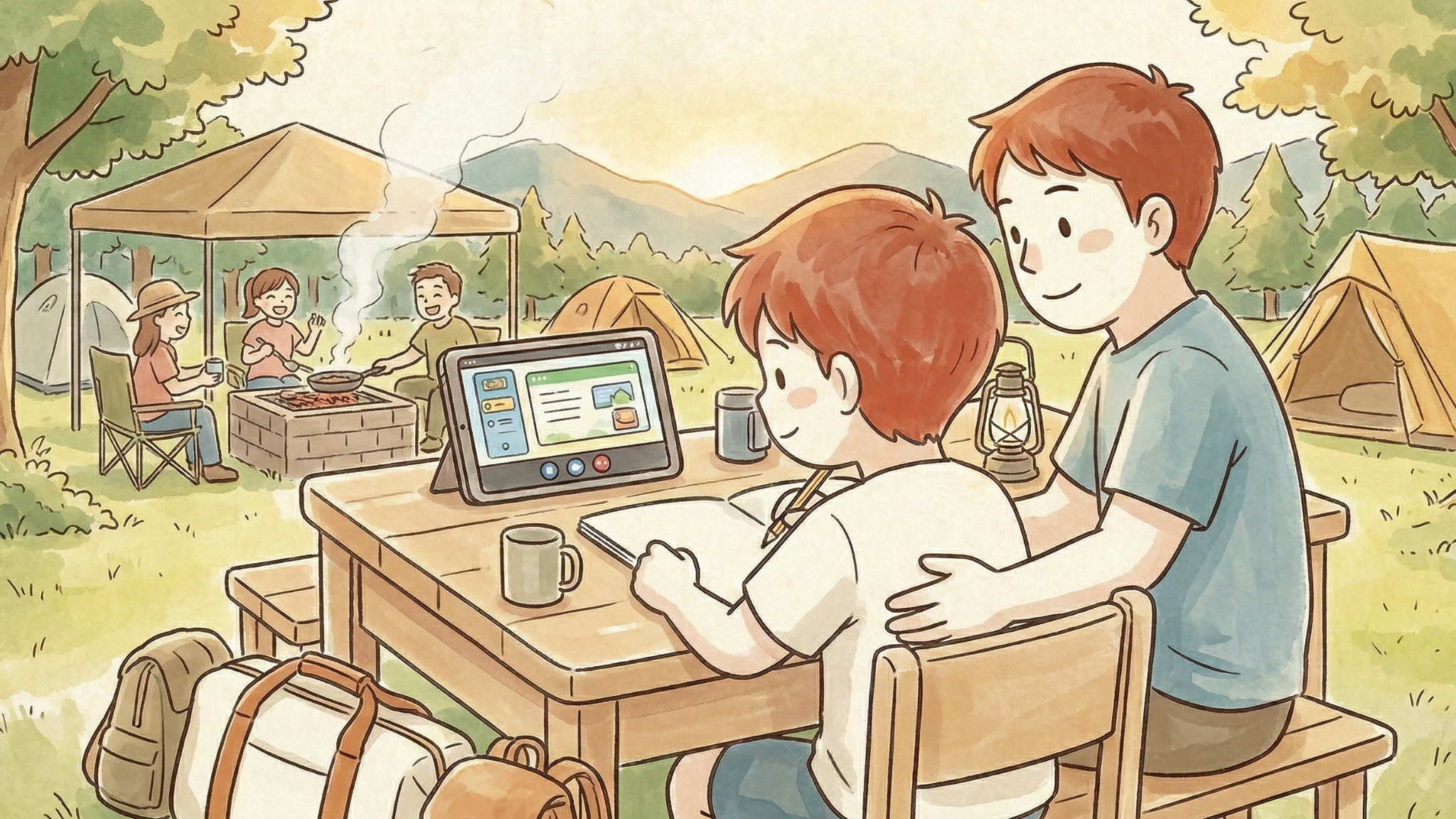 旅先でも学習できる